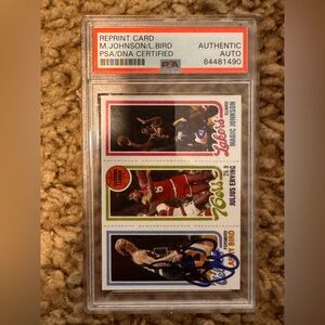 Topps 1980 Reprint- Magic Johnson/Larry Bird Authentic Autos
